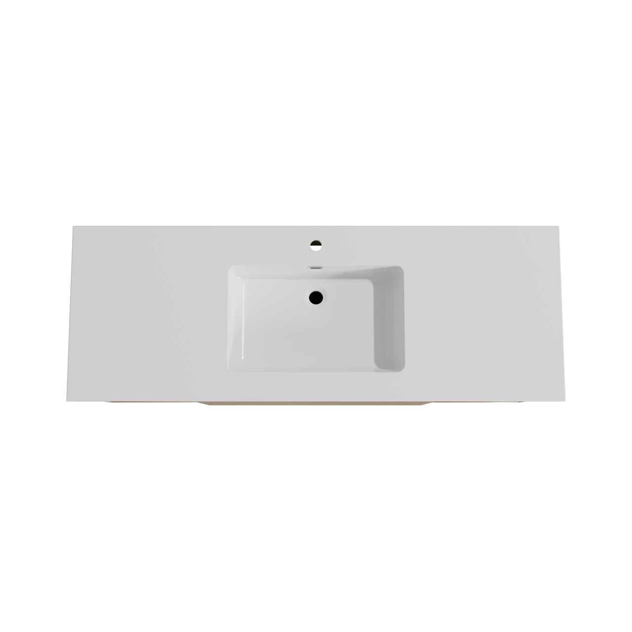 Storke Edge hängendes Möbelstück Set: 145 x 52 cm, Rohe Eiche, mit Diva Einzelwaschtisch, Marmorkomposit Weiß glänzend