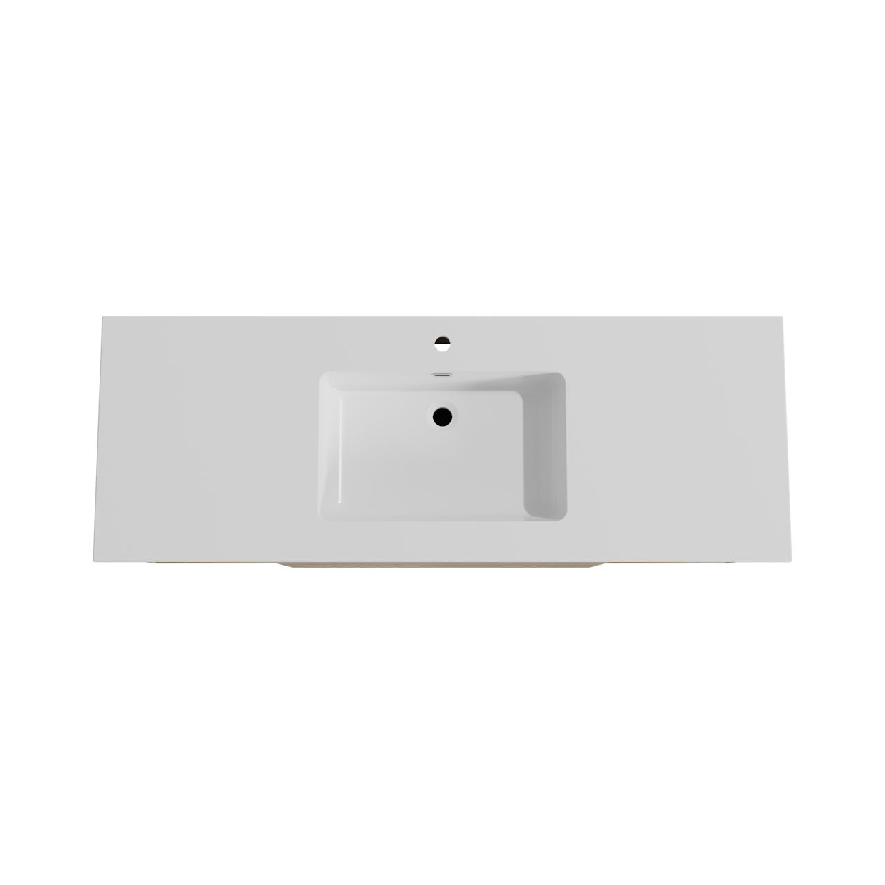 Storke Edge meuble salle de bains suspendu 145 x 52 cm chêne brut avec Diva plan simple en marbre composite blanc brillant