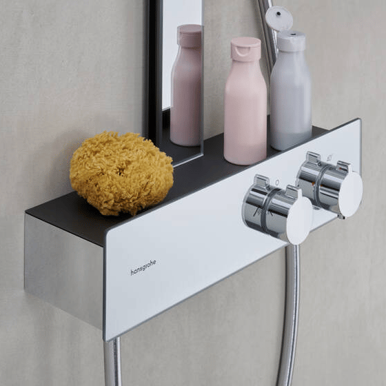 Hansgrohe Rainfinity 300 colonne de douche de pluie avec ShowerTablet 350 chrome brillant