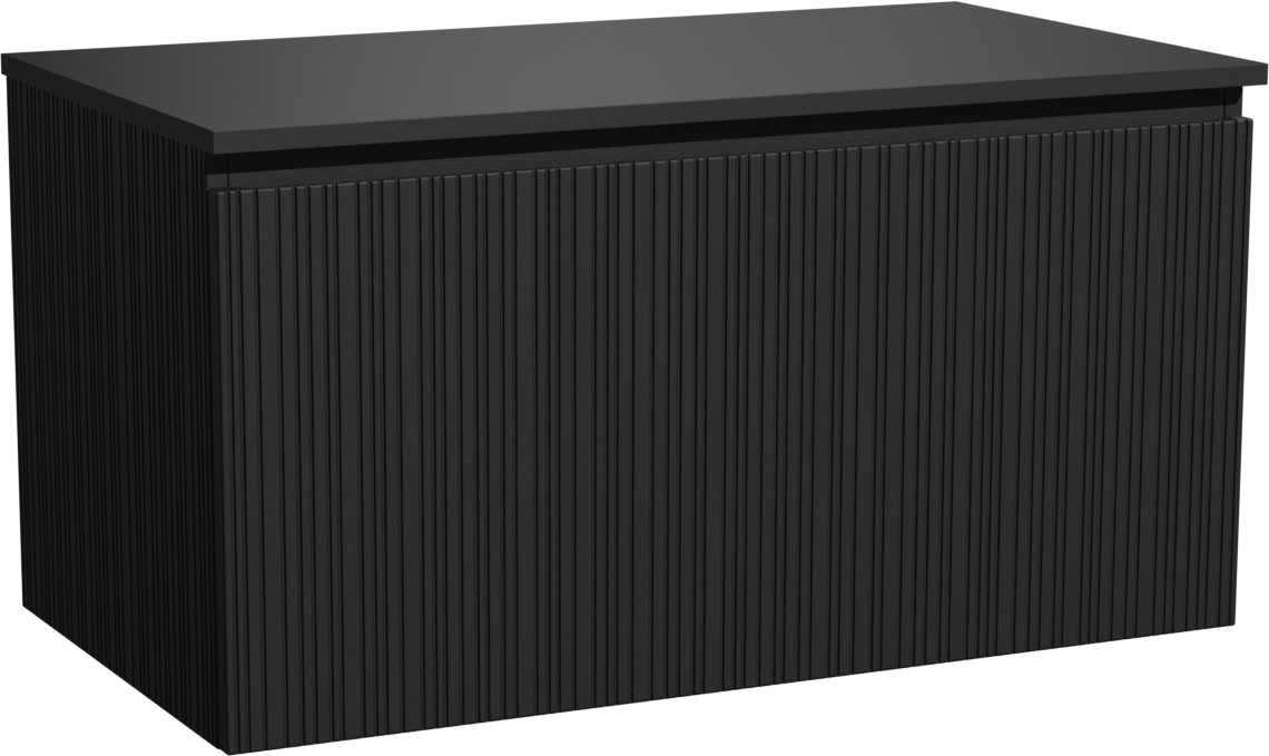 Storke Ribs Badmöbel Set mit Panton Waschtischplatte für Aufsatzwaschbecken