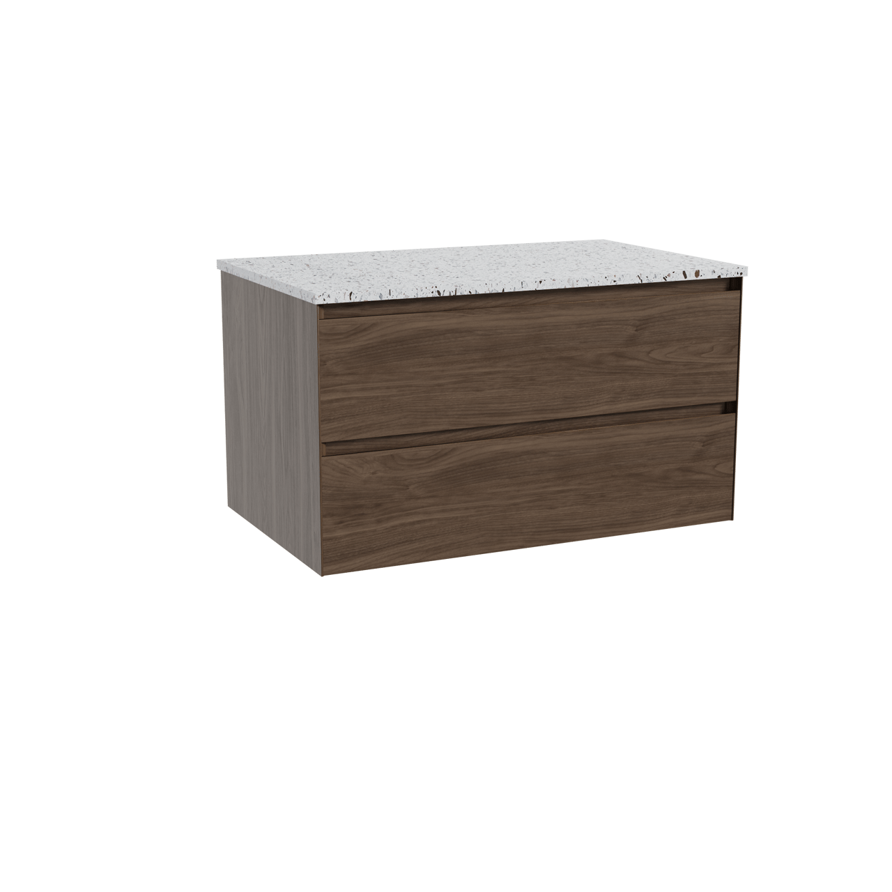 Balmani Mitra Badmöbel mit Stretto Waschtischplatte für Aufsatzwaschbecken