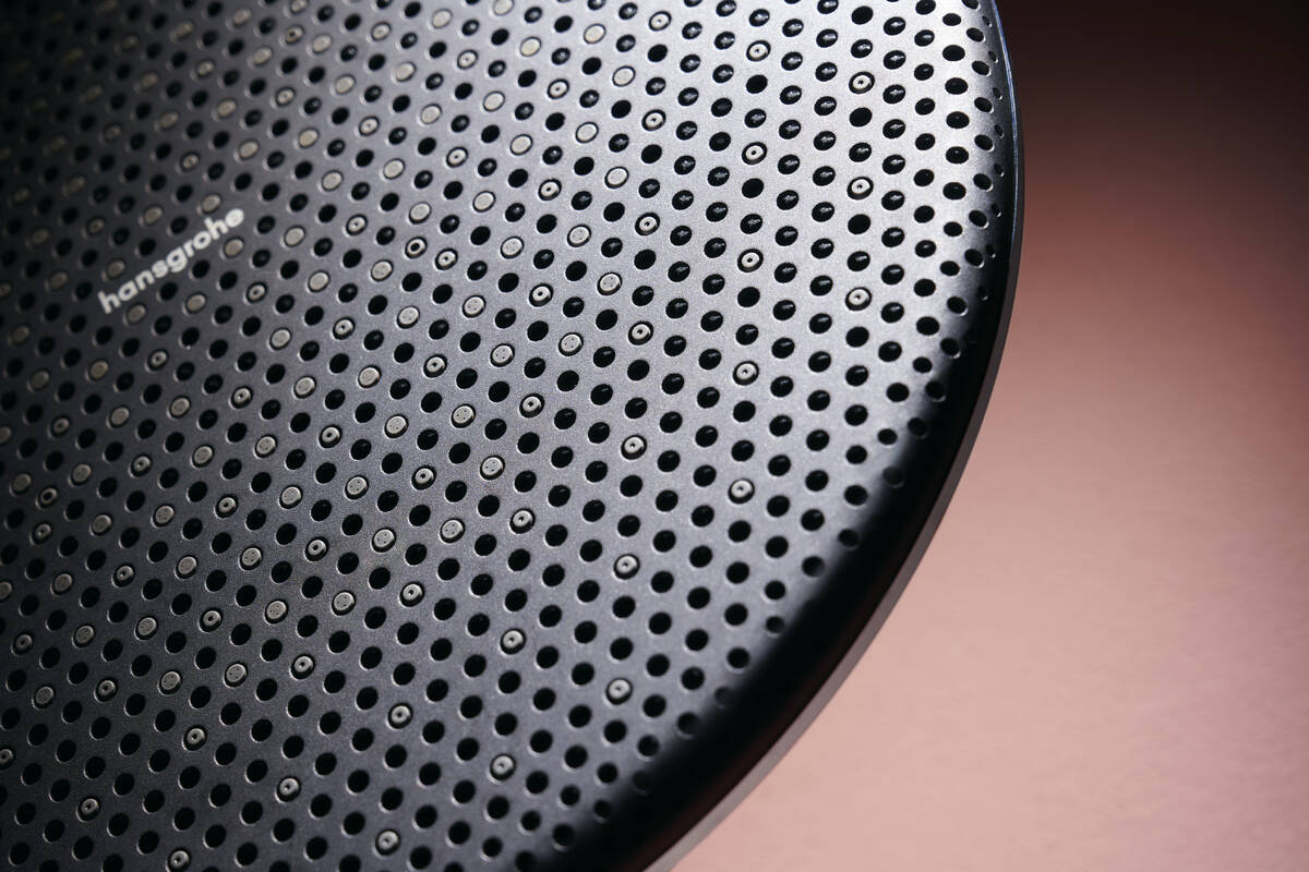 Hansgrohe Raindance Alive S Puro Showerpipe Duschsystem 300 1jet mit Ecostat Element Thermostat, Polished Gold Optic