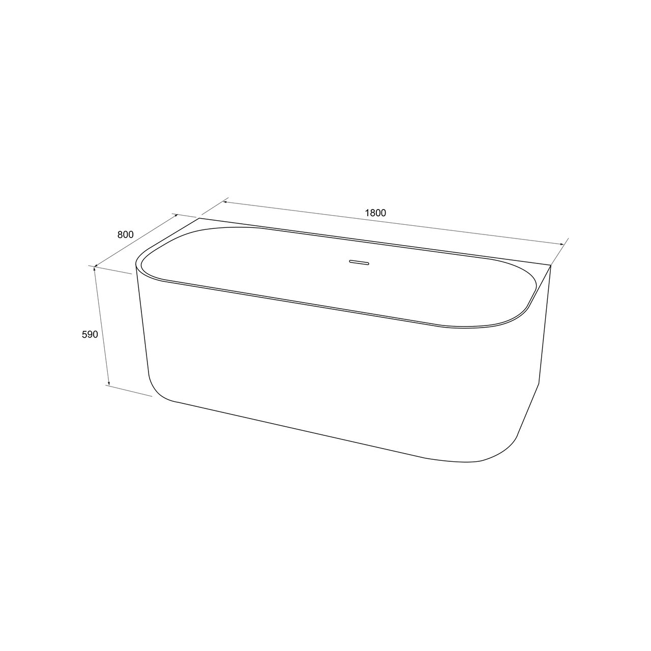 Luca Varess Mezzo 2-Personen-Eckbadewanne: links, 180 x 80 cm, Acryl, Weiß glänzend