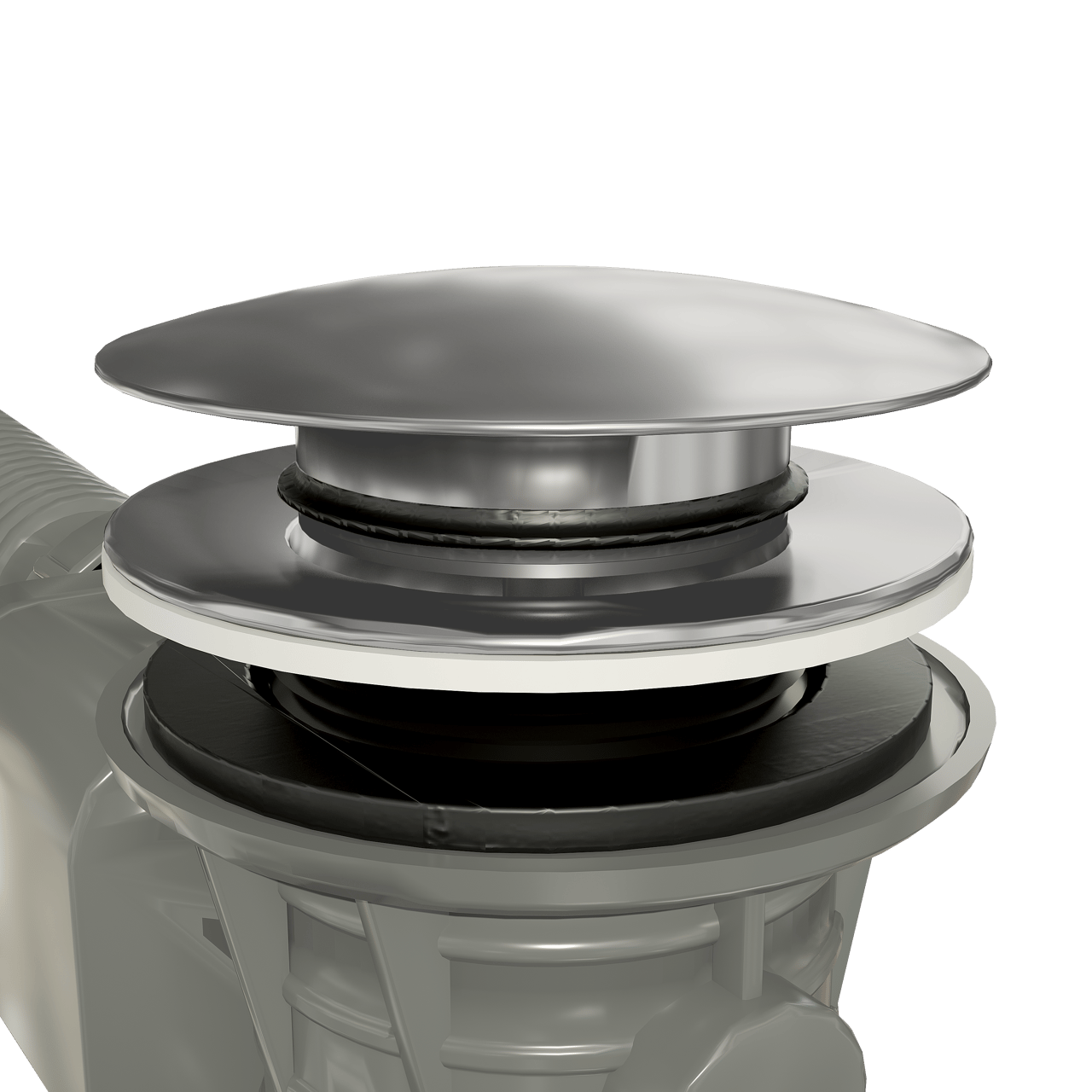 Santeg Unibath Flat badafvoer met overloop 70cm chroom