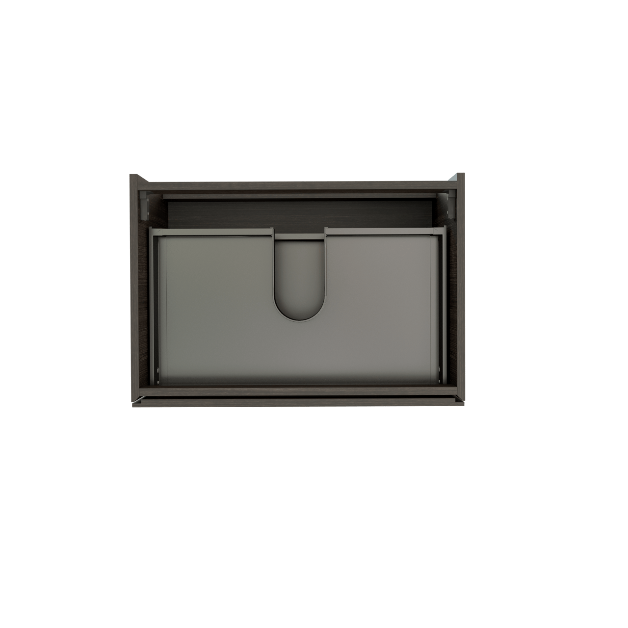 Storke Edge meuble sous-lavabo suspendu 75 x 52 cm chêne foncé 2 tiroirs