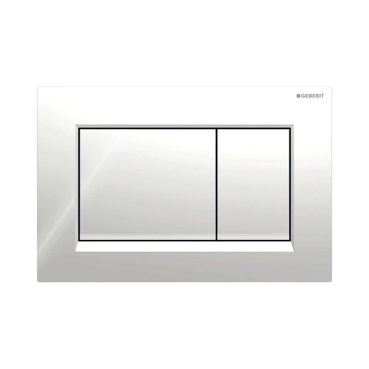 Sigma20 Betätigungsplatte, eckig, chrom glänzend/chrom matt für Sigma UP320 und UP720 Einbauspülkasten