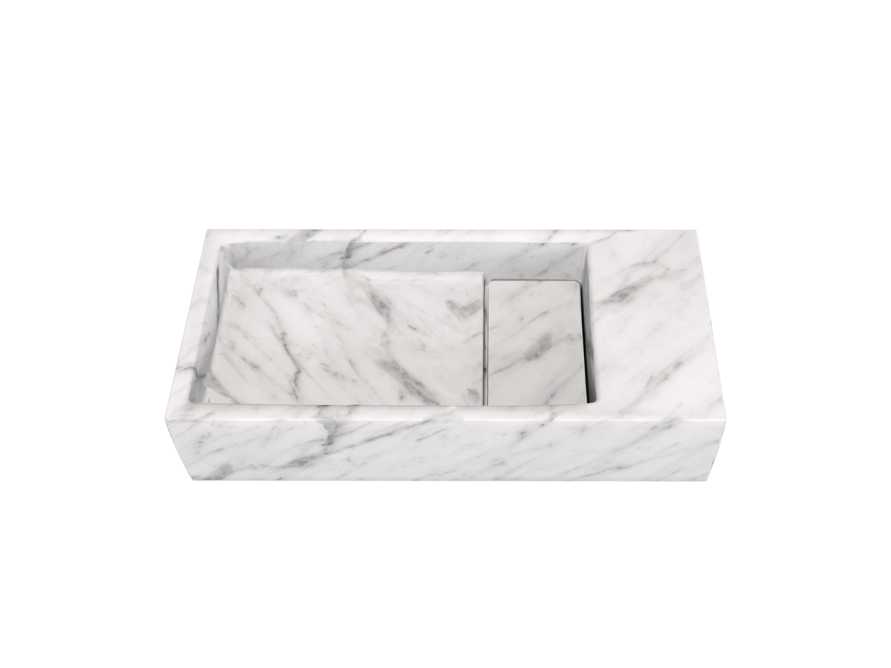 Balmani Mood fonteintje 45 x 20 cm Carrara marmer