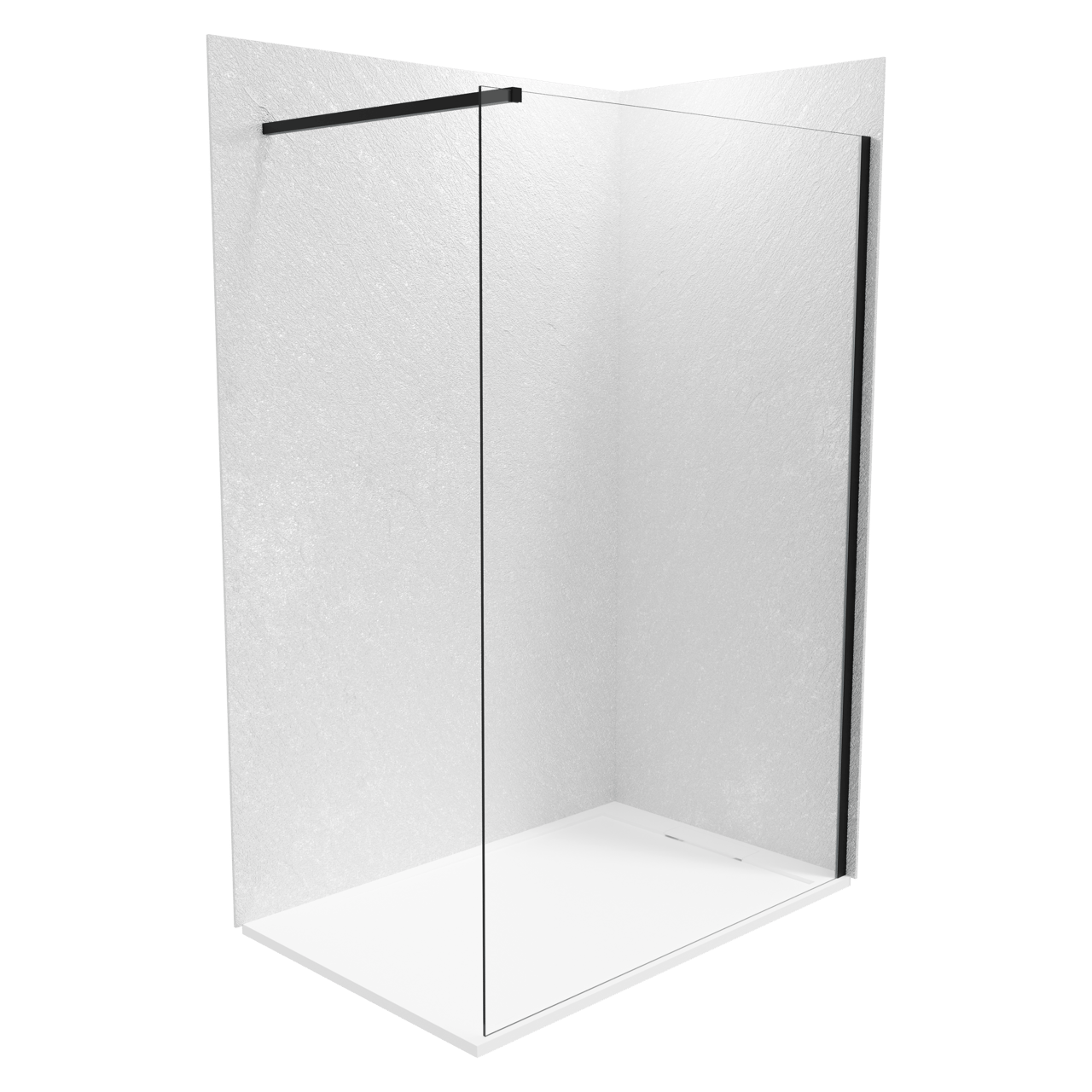 Balmani Zeno panneaux muraux de douche 120 x 80 x 220 cm marbre composite blanc mat texture ardoise