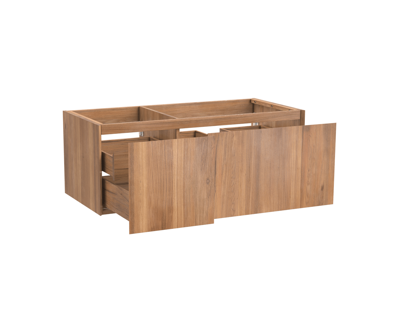 Balmani Idra meuble sous-lavabo suspendu 120 x 55 cm asymétrique droite teck 4 tiroirs