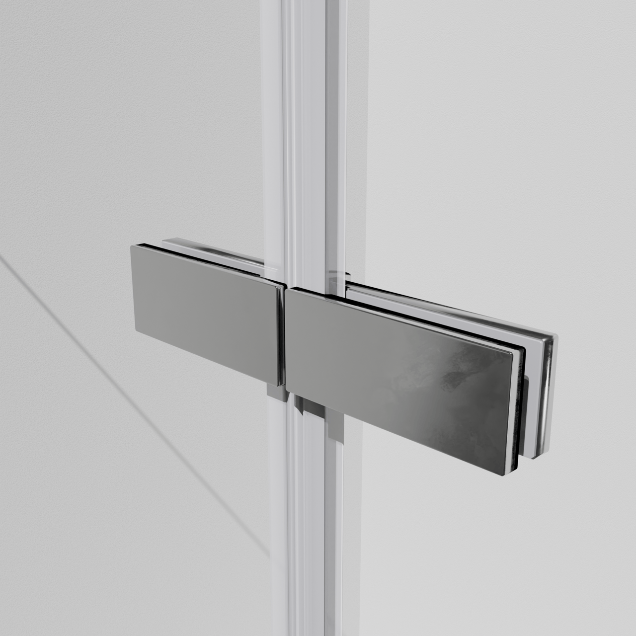 Luca Varess Kuresa pare-baignoire pliant en 2 pièces 140 cm verre transparent profil chrome brillant