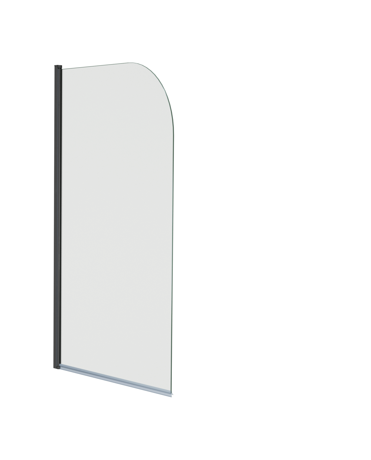 Linie Milos enkele badwand 85 cm met mat zwarte profiel