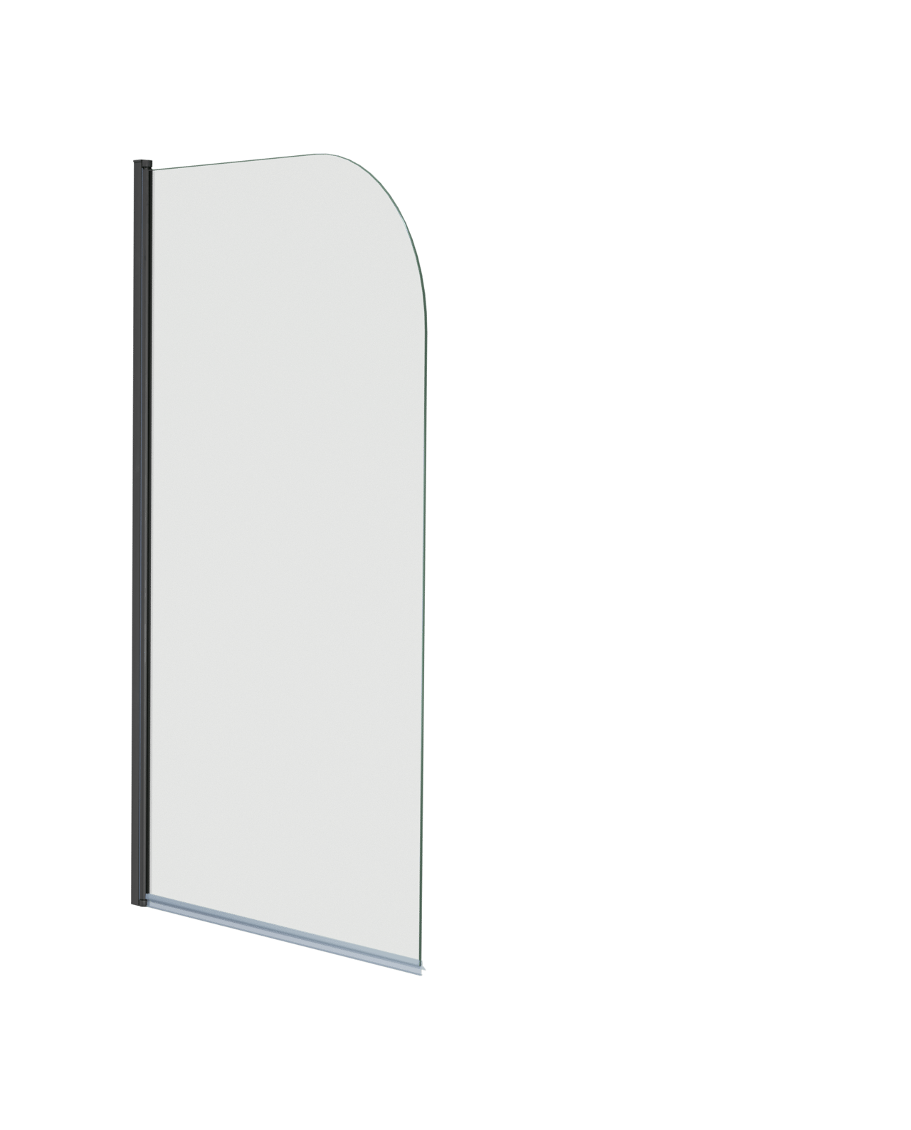 Linie Milos Badewannenaufsatz: 85 cm, Schwarzes Profil