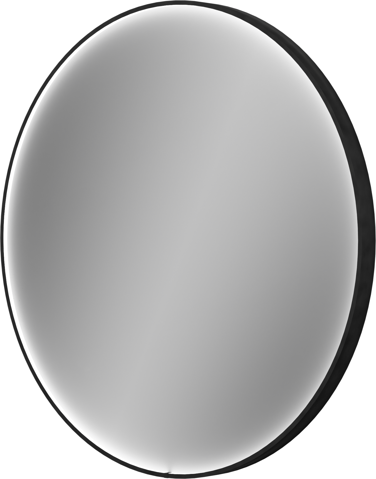 Balmani Secret Black rond badkamerspiegel zwart Ø 90 cm met spiegelverlichting en anti-damp