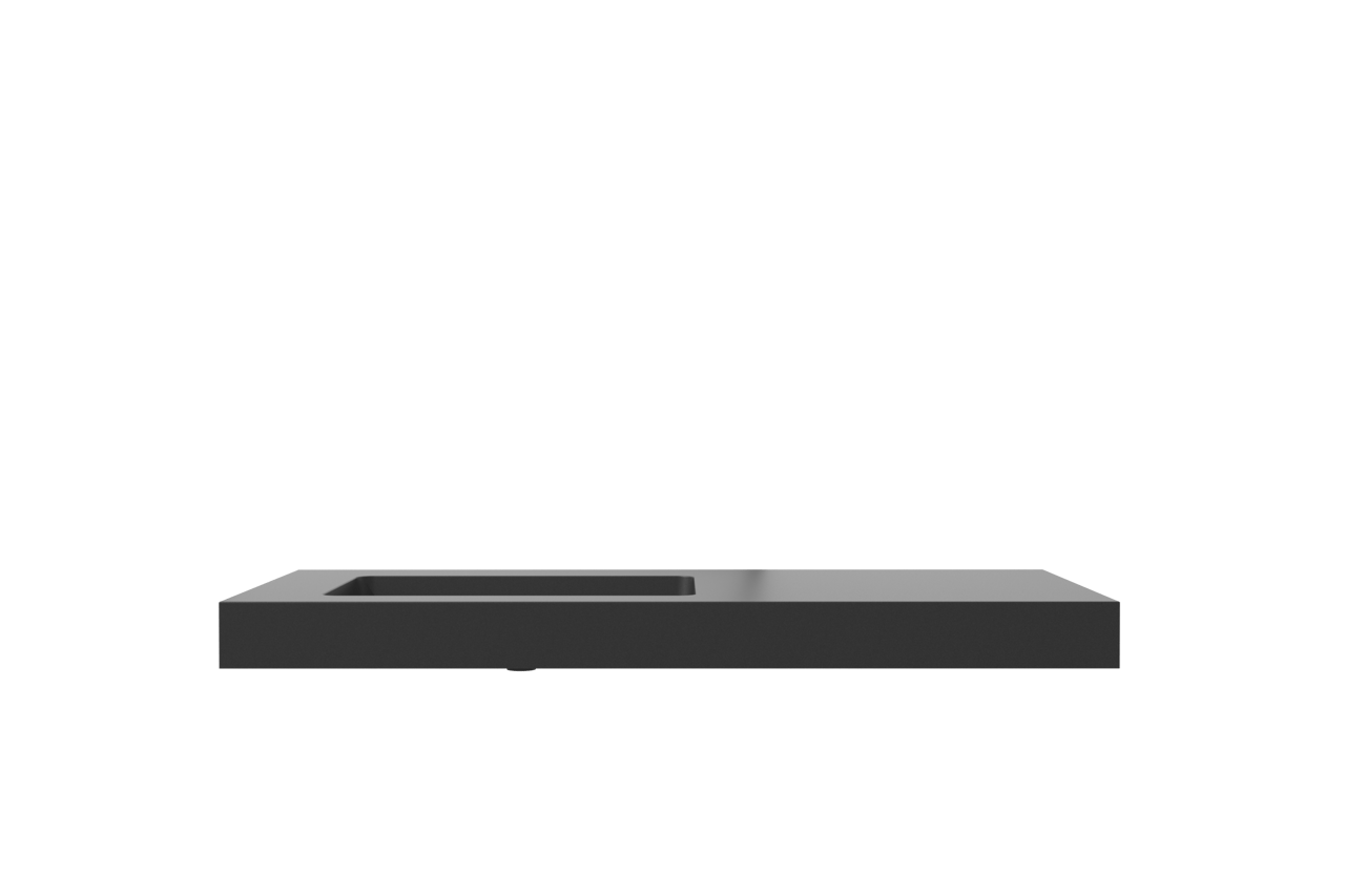 Storke Scuro High Waschtisch, links, Quarz matt, 120 x 52 cm