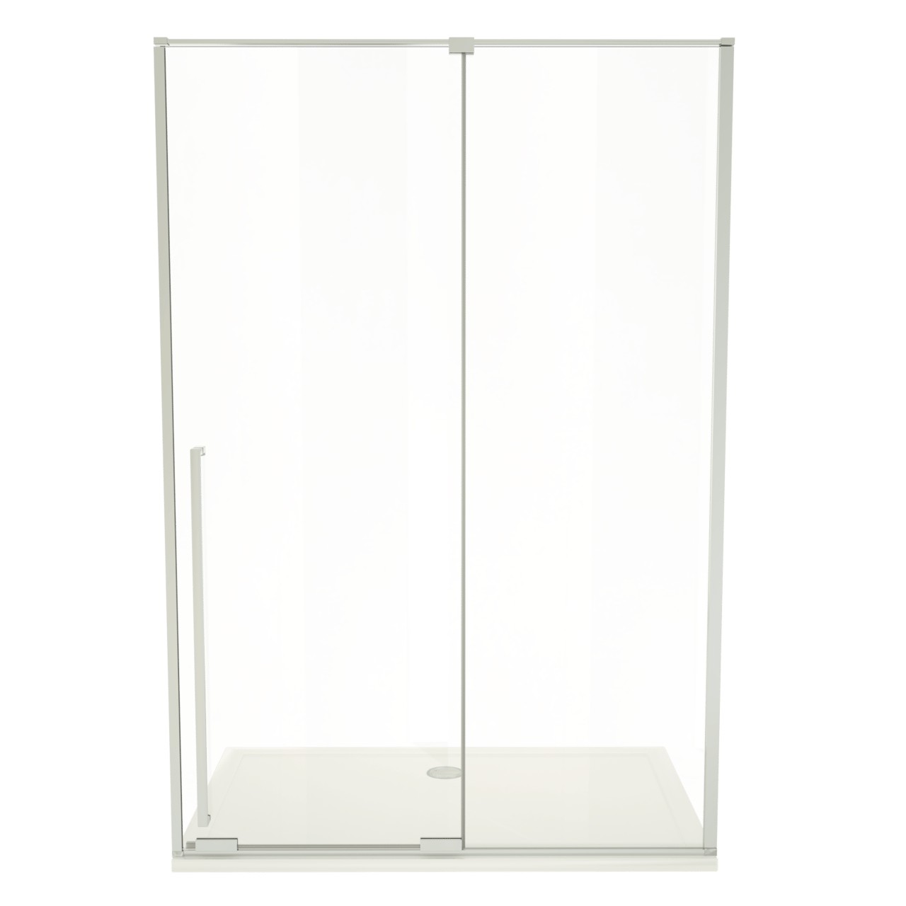 Luca Varess Stilus douche schuifdeur 140 x 200 cm helder glas glanzend chroom profiel