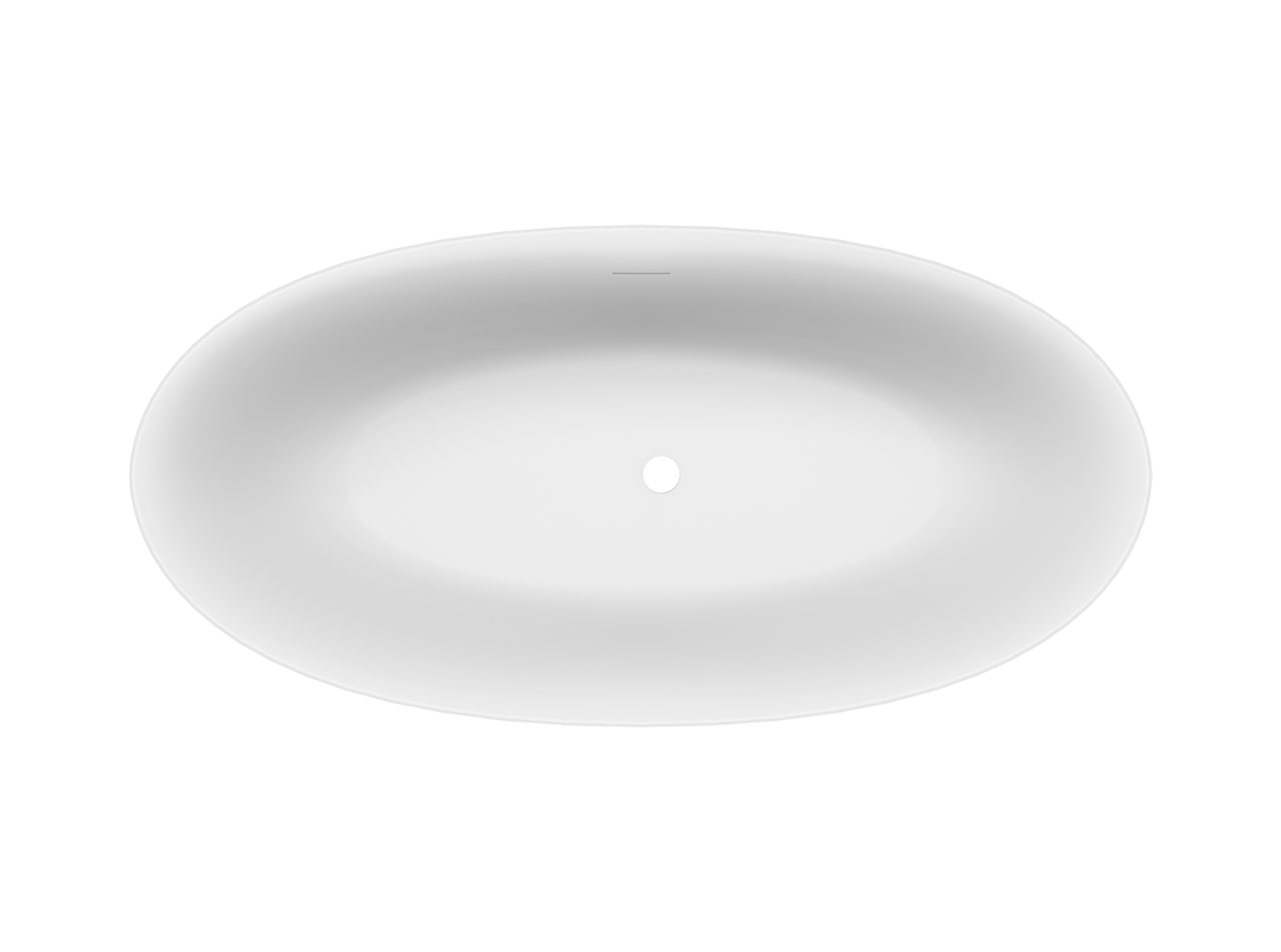 Luca Varess Dias ovaal vrijstaand bad 170 x 82 cm acryl mat wit