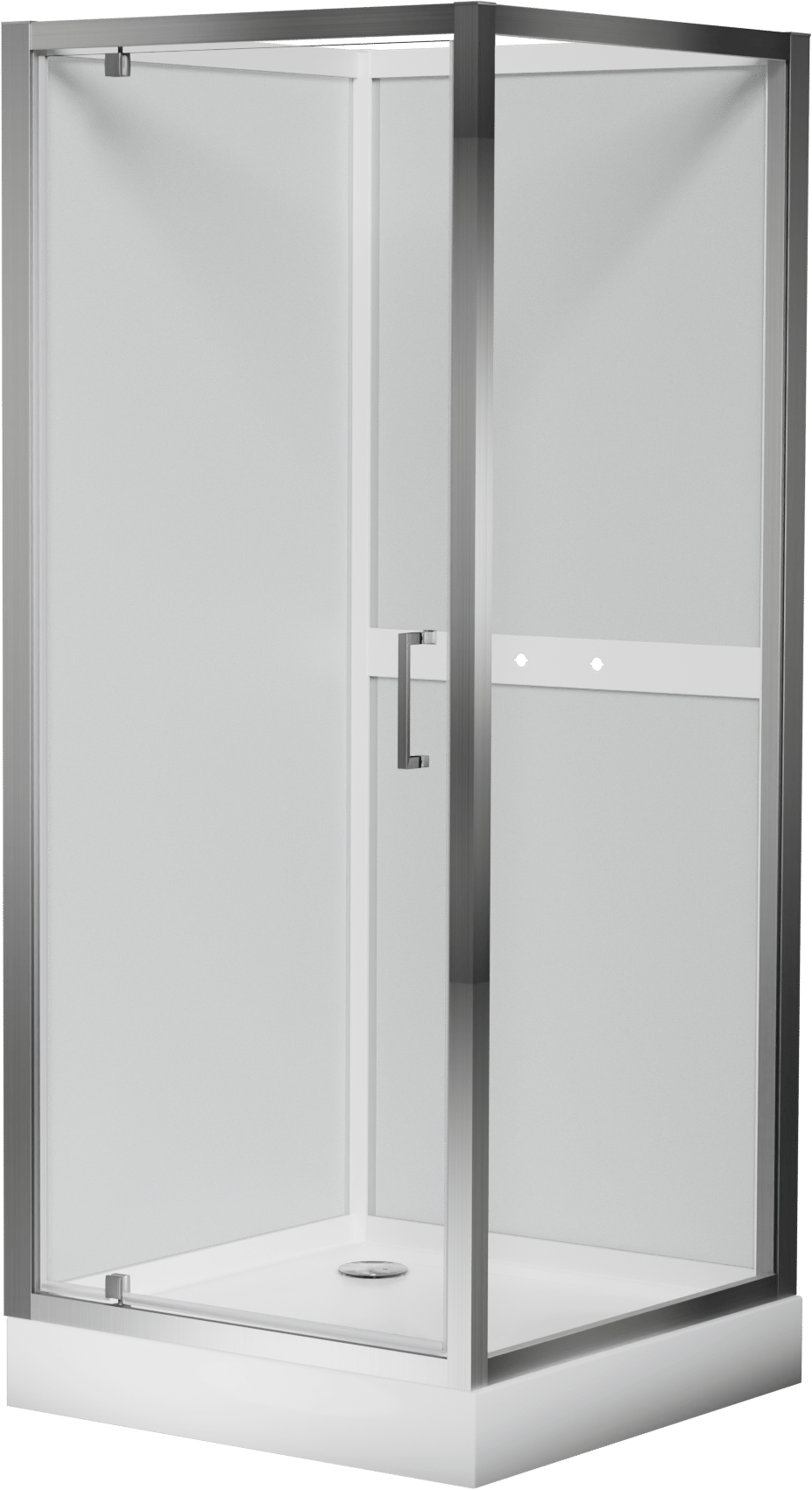 Luca Varess Talan cabine de douche avec portes pivotantes 90 x 90 cm verre transparent profil chrome mat