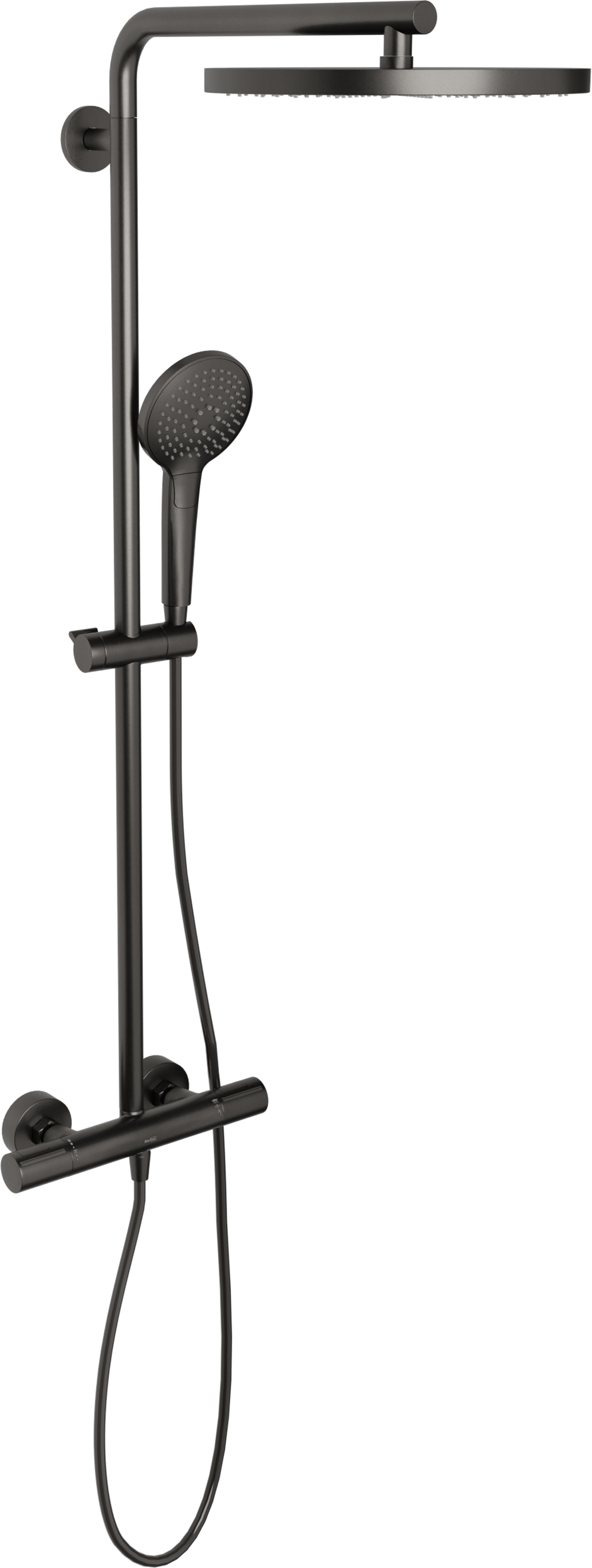 BLAUFOSS Nola 300 opbouw regendoucheset thermostatische kraan Brushed GunMetal