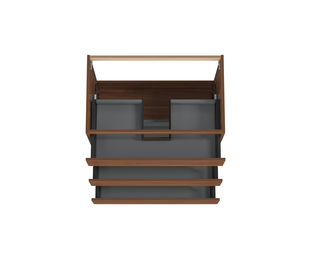 Balmani Lucida meuble sous-vasque a poser 90 x 55 cm noyer Américain 3 tiroirs