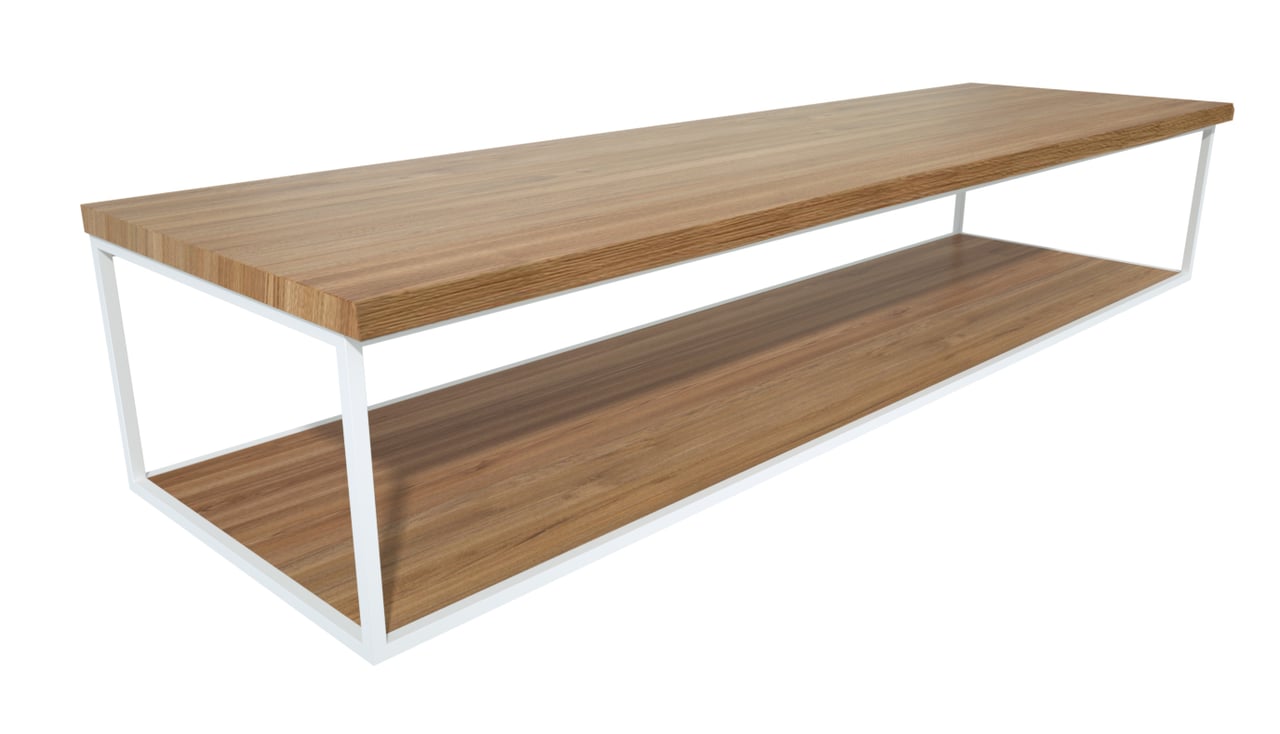 Balmani Life Edge Einzel- oder Doppeltablet, Teak massiv, Rahmen weiß, 180 x 50 cm