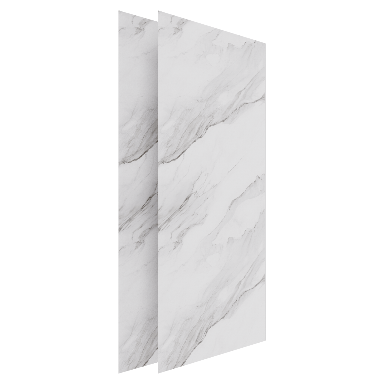 Luca Varess Suite douchewandbekleding set 2 x 120 x 260 cm, SPC, Marble white