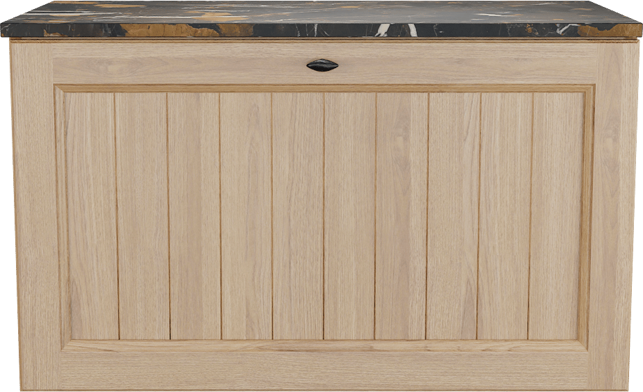 Balmani Lemon meuble salle de bains suspendu 90 x 55 cm, placage chêne naturel avec Stretto tablette simple en portoro gold