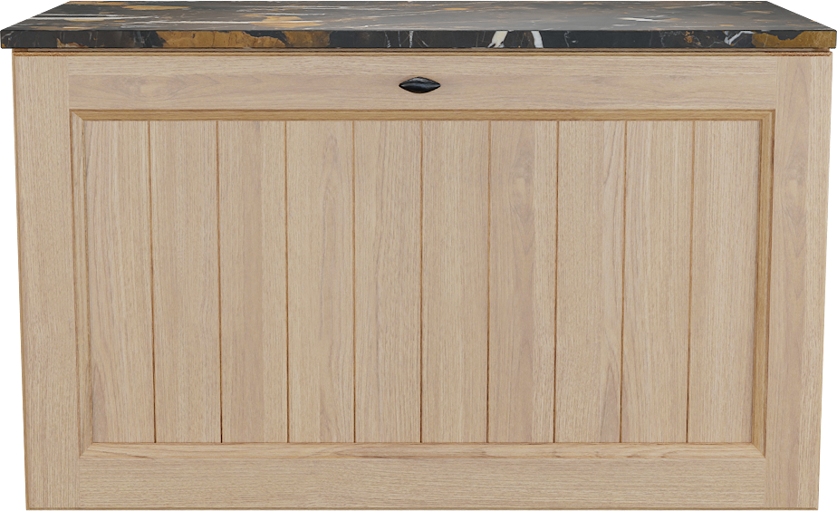 Balmani Lemon zwevend badkamermeubel 90 x 55 cm, fineer natuur eik met Stretto enkel tablet in portoro gold