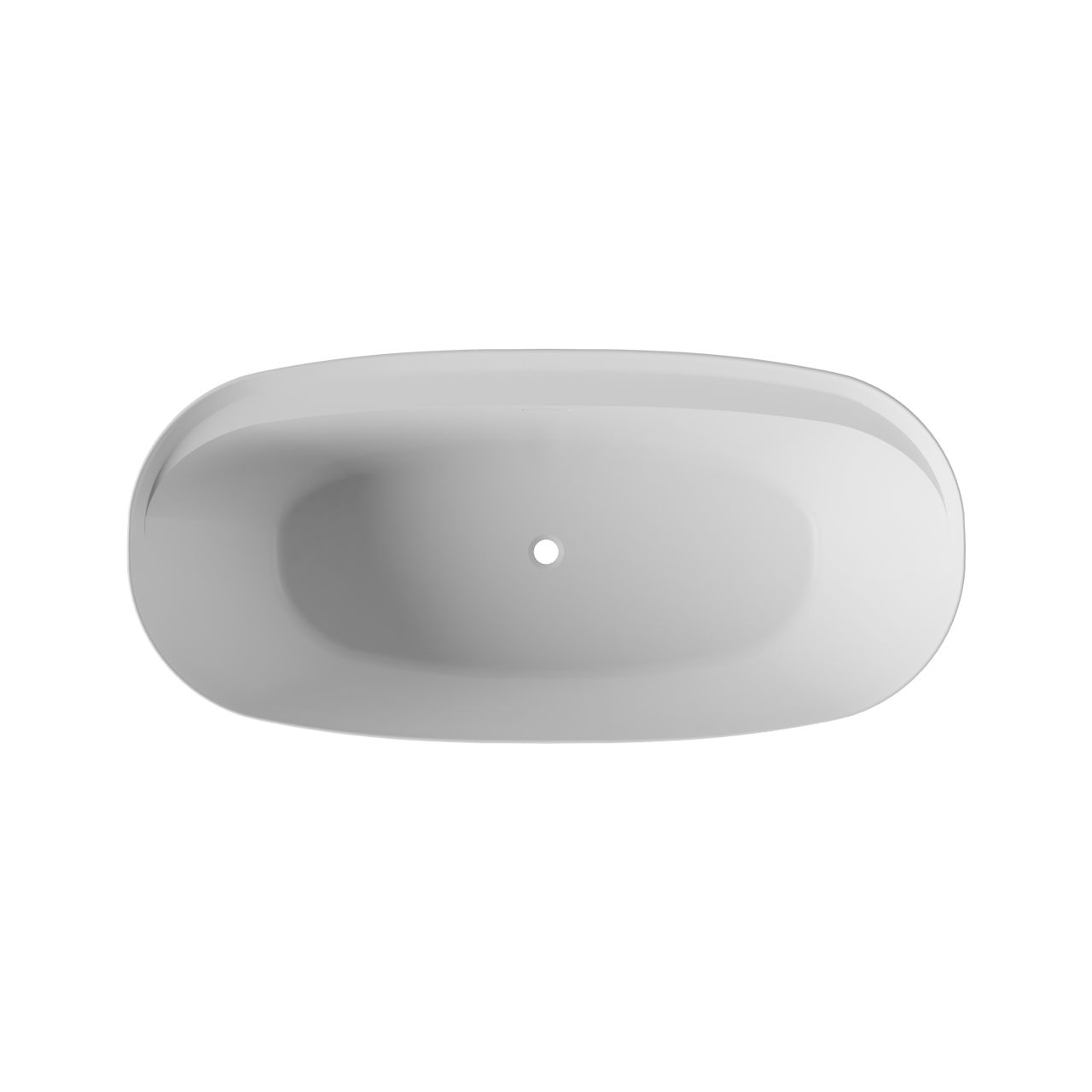 Luca Varess Sutilo ovaal vrijstaand bad 170 x 80 cm acryl mat wit met geïntegreerde legplank