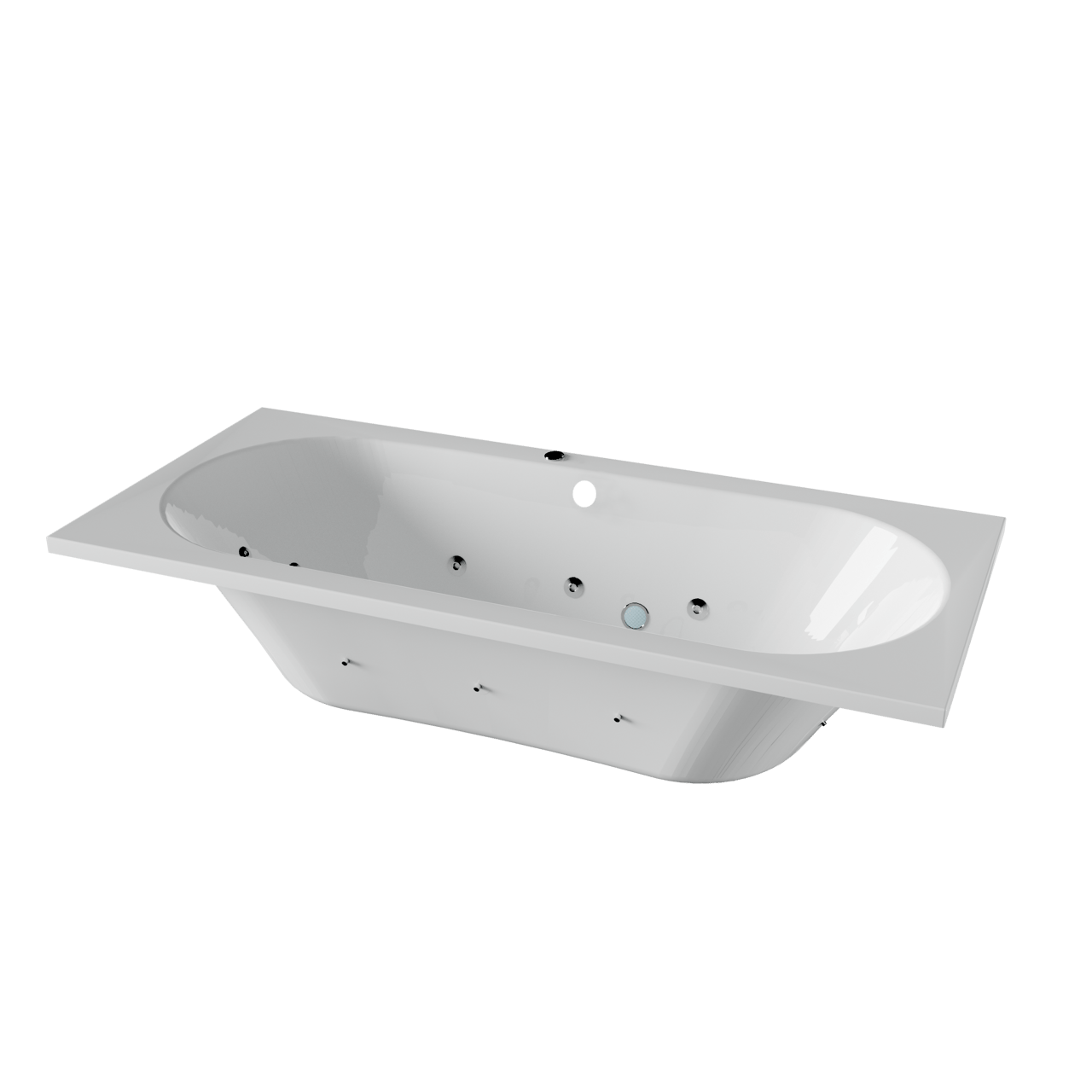 Luca Varess Rosala whirlpool 180 x 80 cm acryl Hoogglans Wit