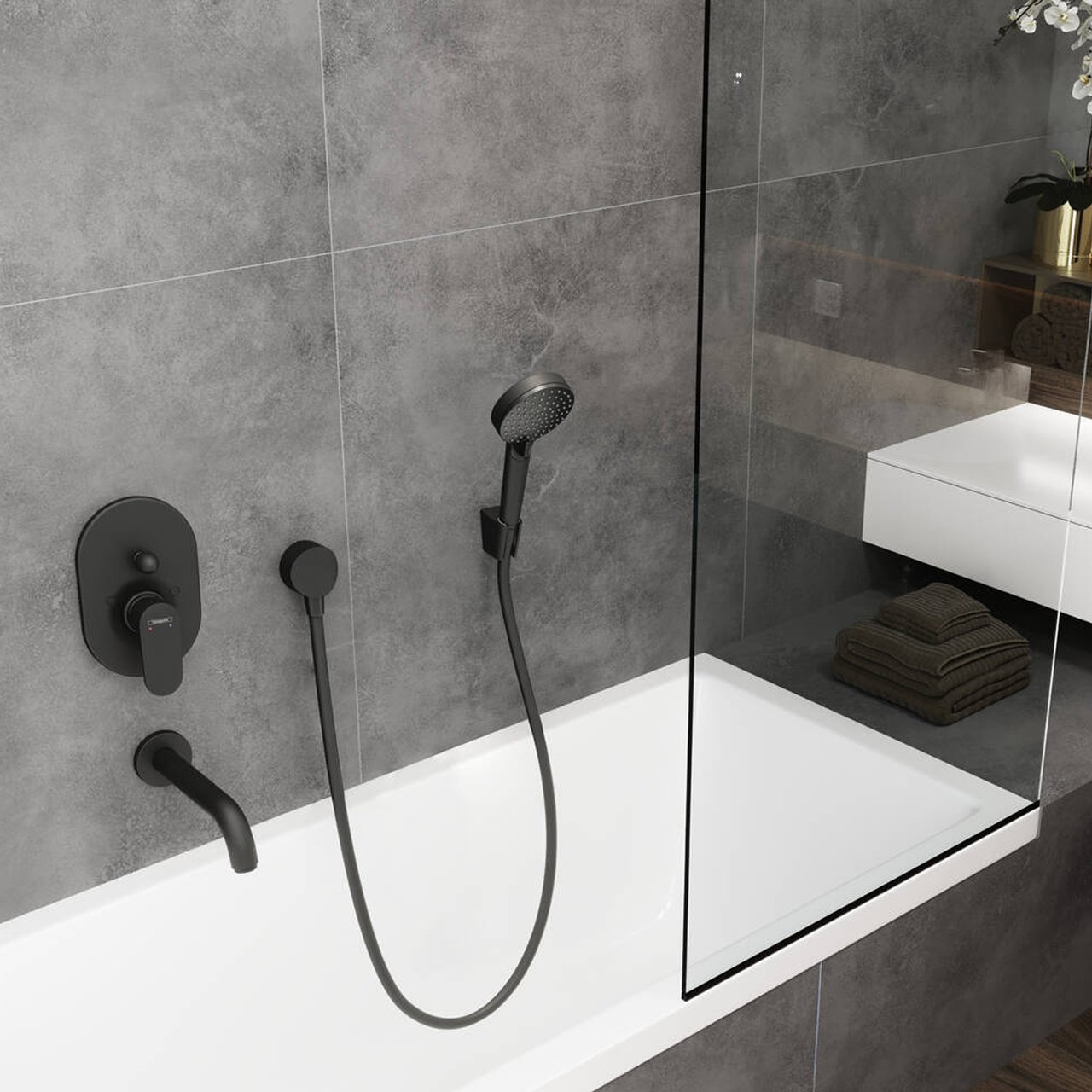 Hansgrohe FixFit S coude de raccordement 1/2" noir mat