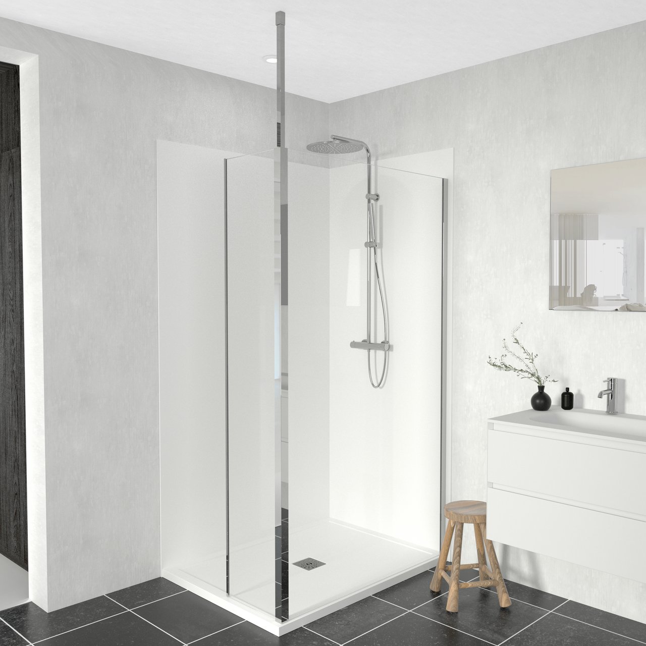 Balmani Modular Deckenhalterung, 200 cm, Chrom