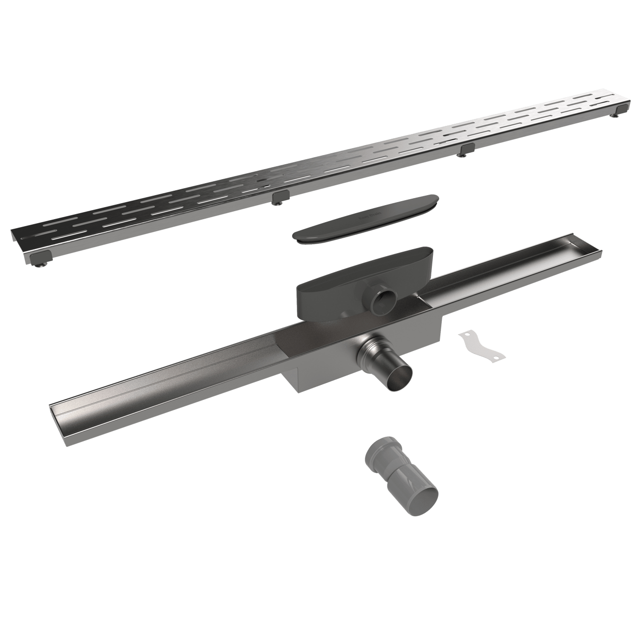 Easy Drain Compact douchegoot 80cm Brushed Stainless Steel