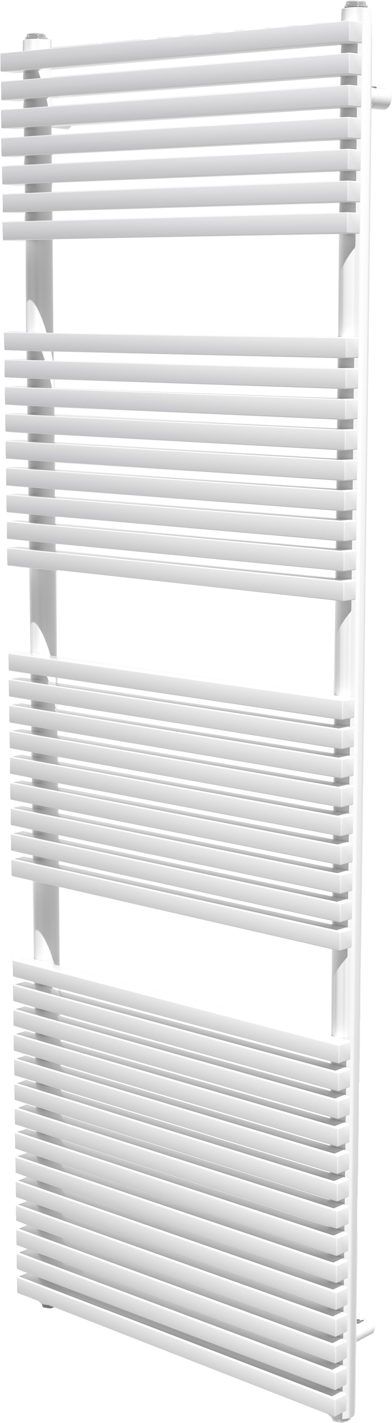 Vipera Vesuvio enkele handdoekradiator 60 x 180 cm elektrische verwarming mat wit zij- en middenaansluiting 1173W, weerstand inbegrepen