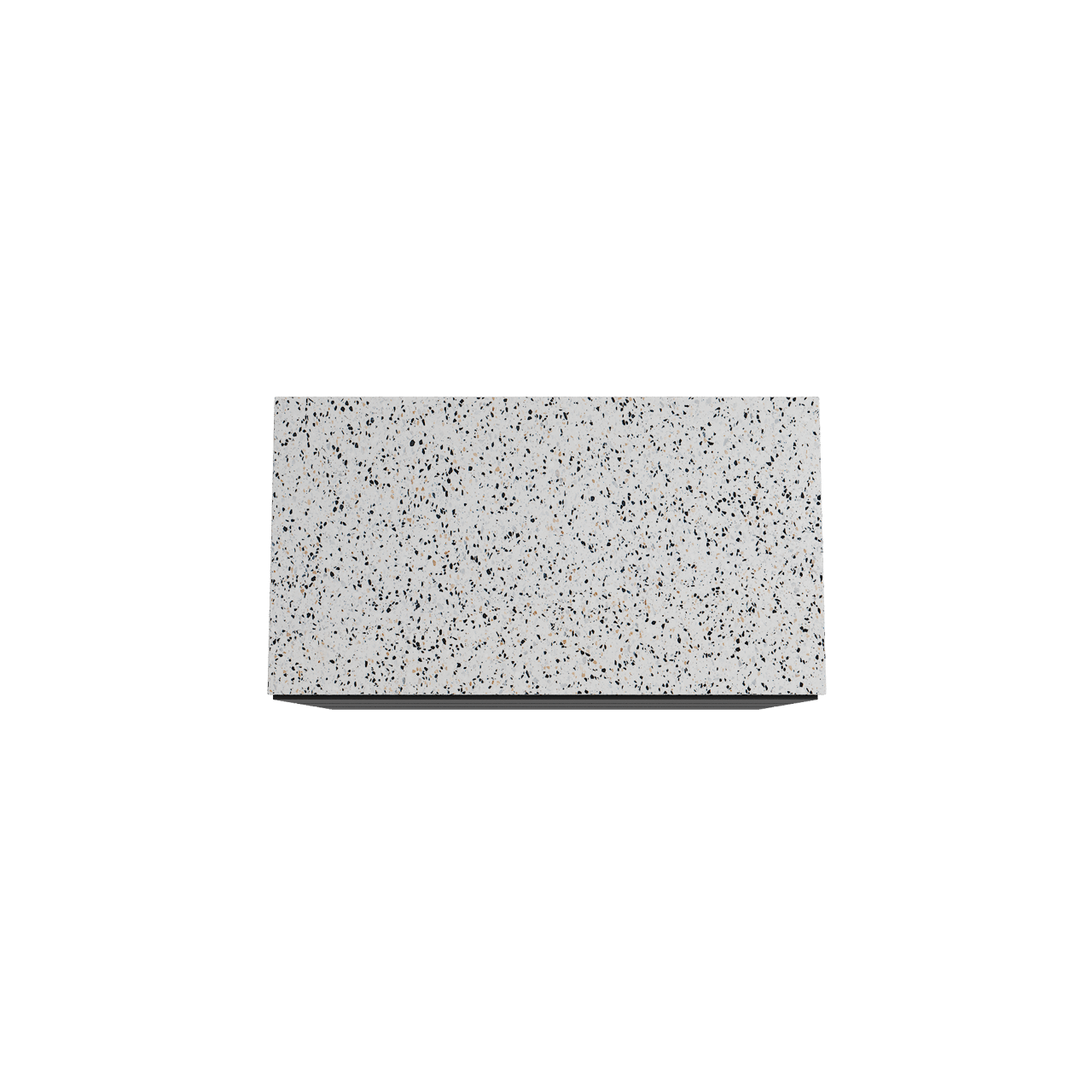 Storke Edge staand badkamermeubel 95 x 52 cm mat zwart met Tavola enkel tablet in mat wit/zwart terrazzo
