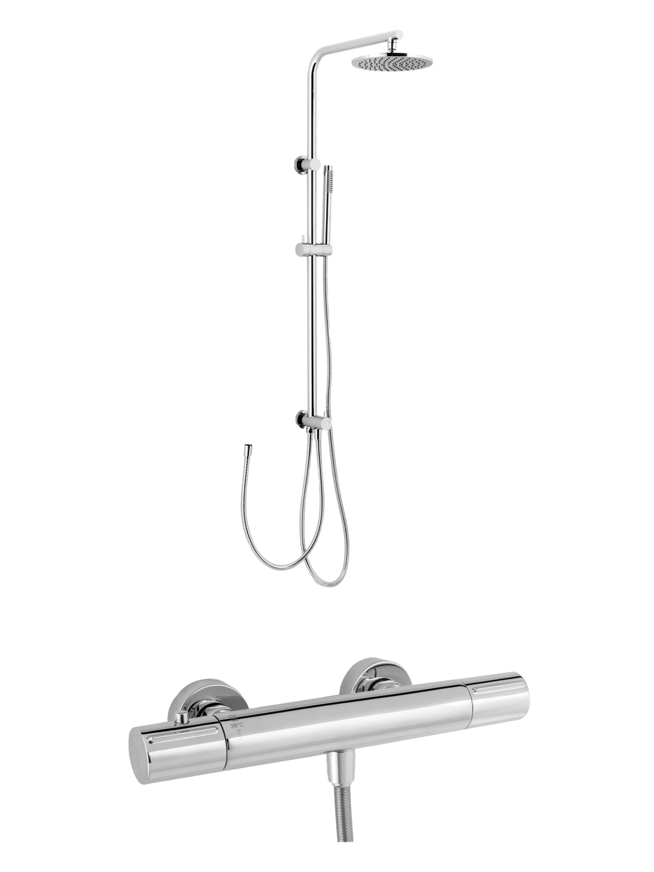 Blaufoss Orion colonne de douche de pluie robinet thermostatique chrome brillant