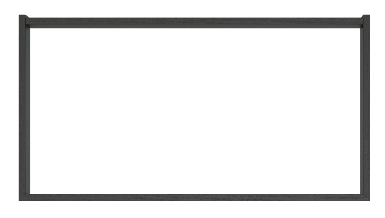 Balmani Lucida socle pour meuble sous-lavabo chêne noir 90 x 55 cm