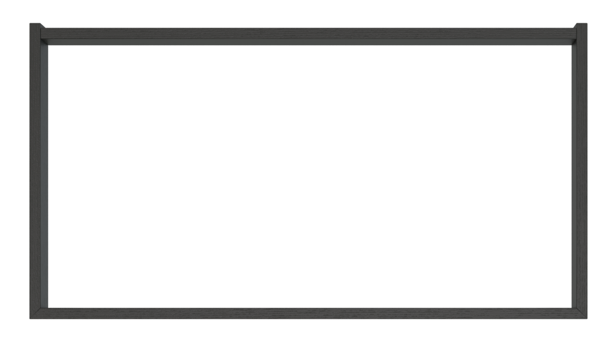 Balmani Lucida sokkel voor wastafelonderkast zwarte eik 90 x 55 cm