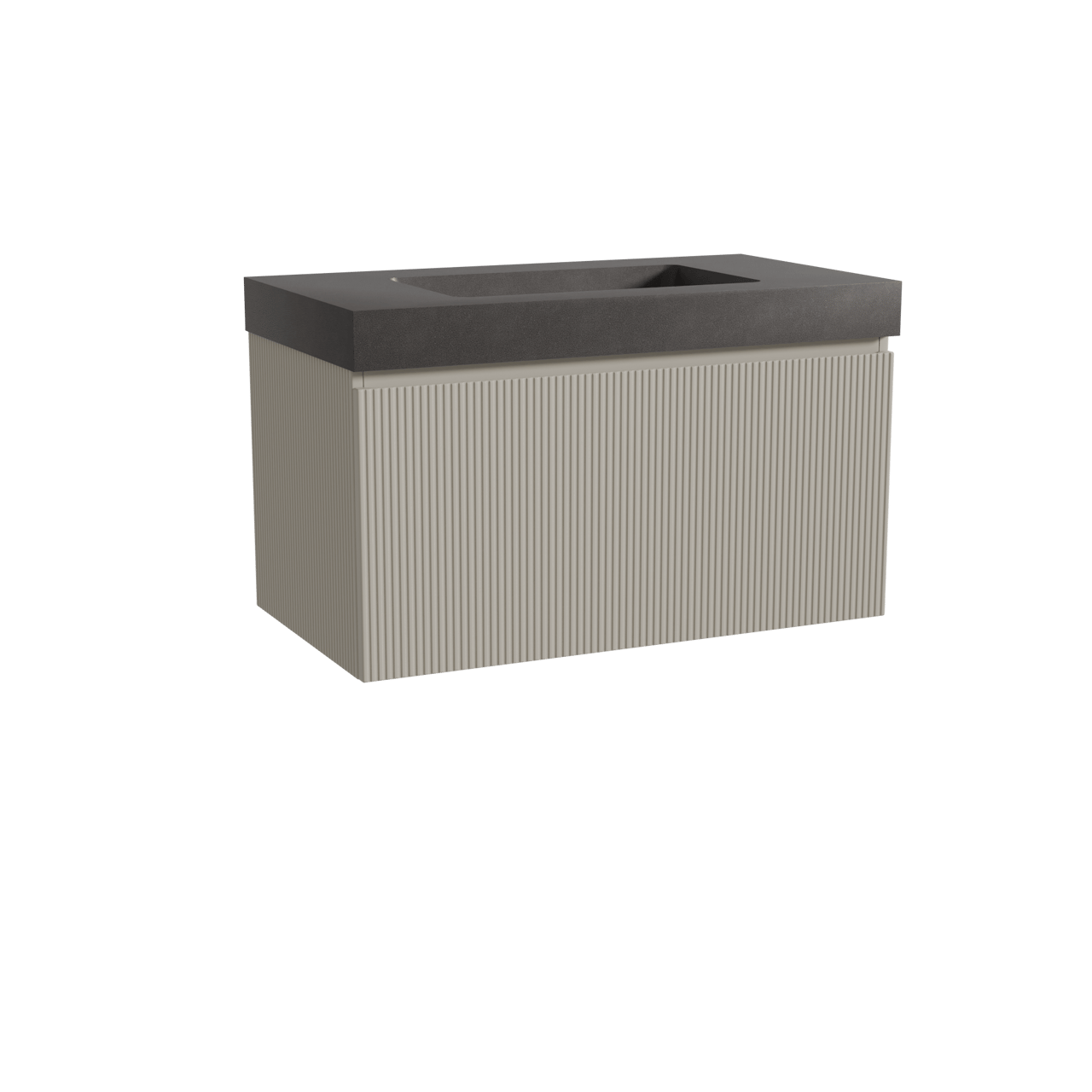 Storke Ribs meuble salle de bains avec lavabo Scuro High