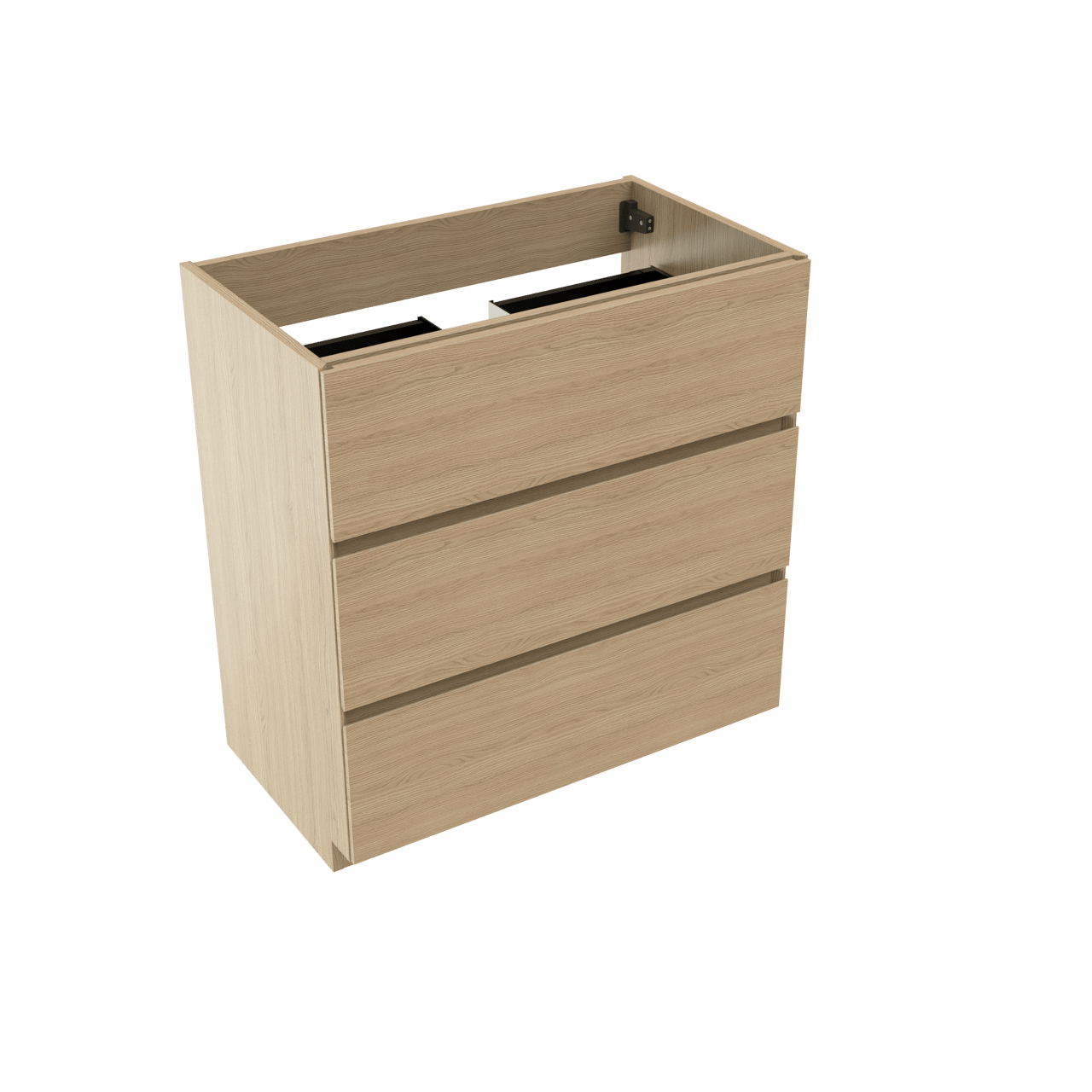 Storke Edge staande wastafelonderkast 80 x 46 cm natuur eik 3 lades