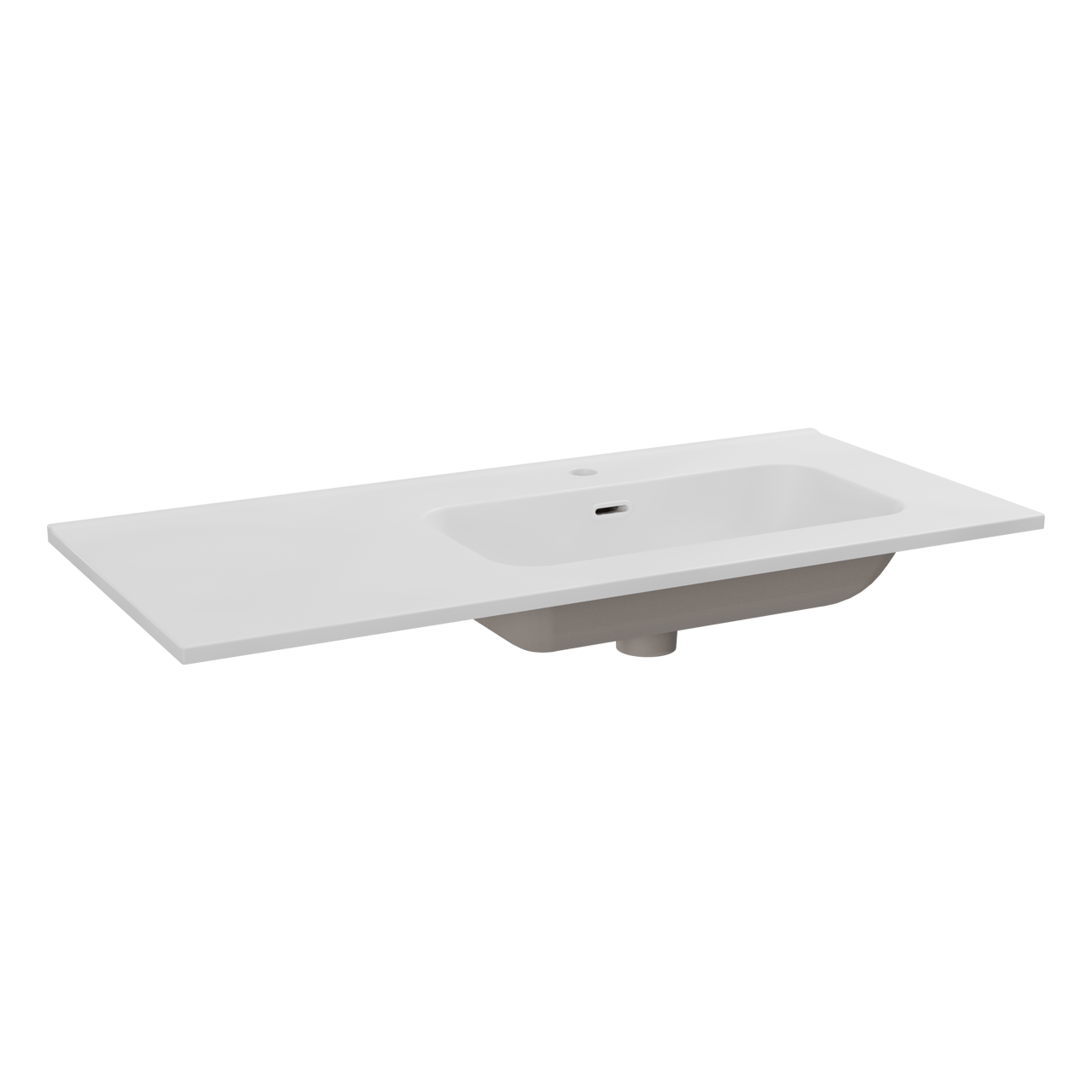 Balmani Nostra asymmetrisch rechtse wastafel porselein mat wit 100 x 46 cm