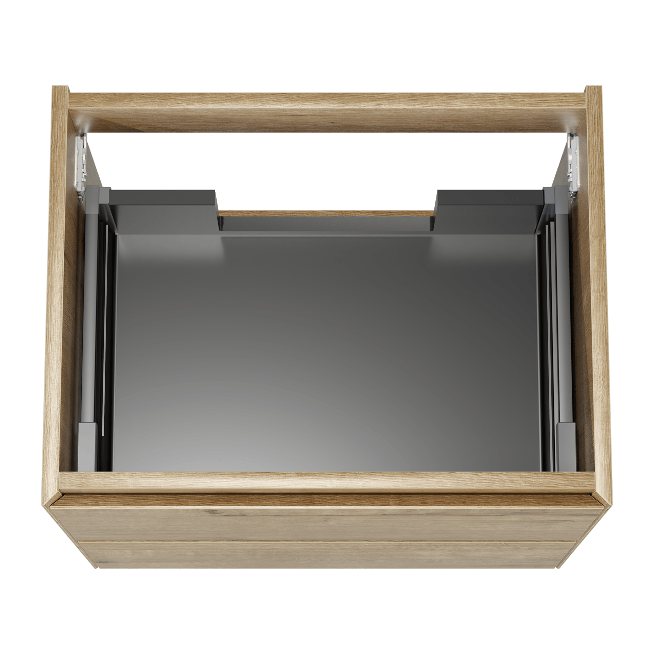 Balmani Mitra Compact zwevend wastafelonderkast 60 x 46 cm ruwe eik 2 lades