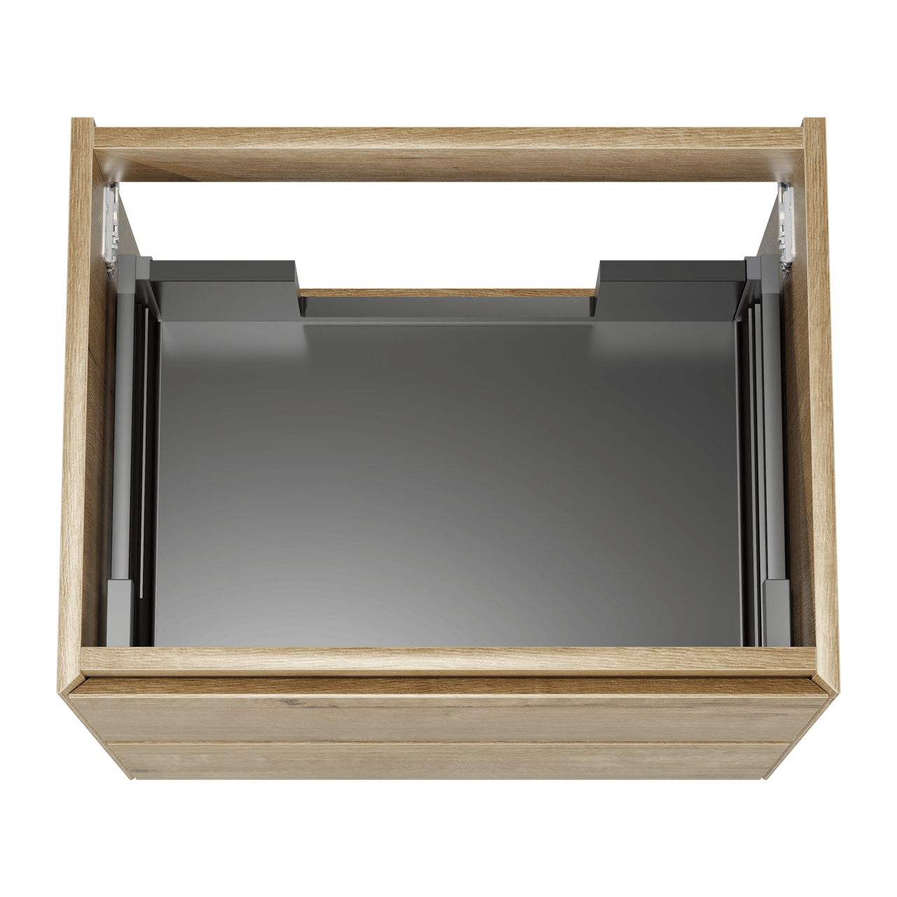 Balmani Mitra Compact zwevend wastafelonderkast 60 x 46 cm ruwe eik 2 lades