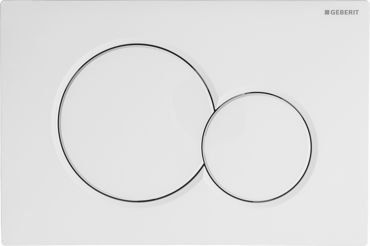 Sigma01 bedieningspaneel Hoogglans Wit voor UP320 of UP720 inbouwreservoir