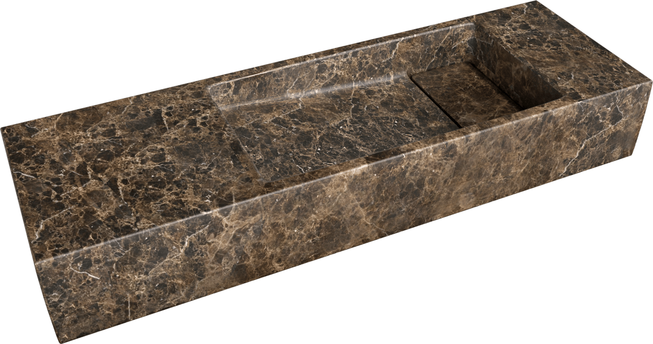 Balmani Mood fonteintje 65 x 20 cm Dark Emperador Marmer