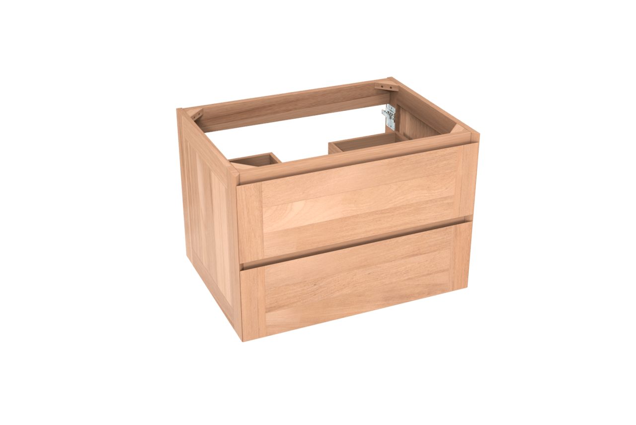 Balmani Mitra zwevende wastafelonderkast 75 x 55 cm teak 2 lades