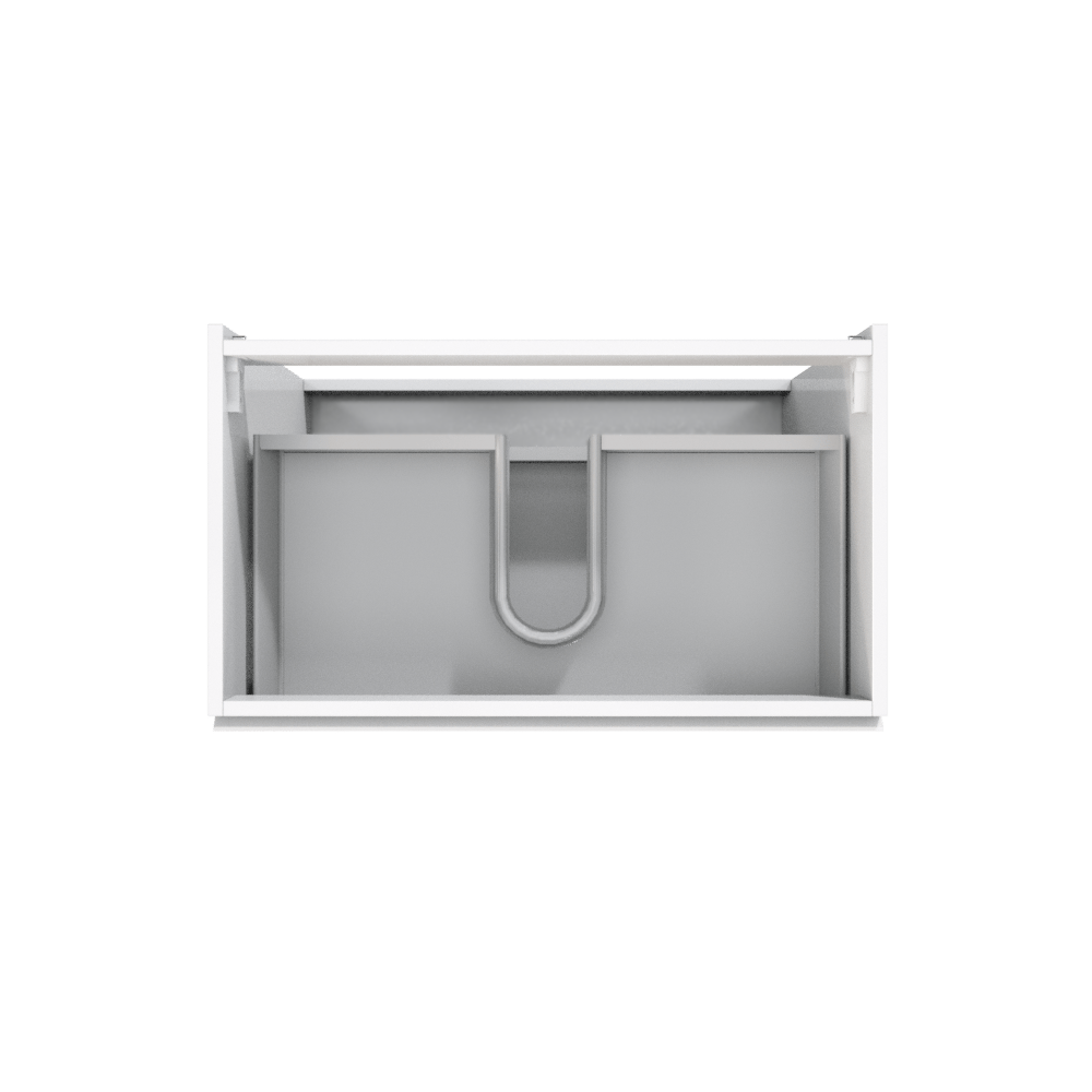 Storke Delta meuble sous-lavabo a poser 80 x 48 cm blanc brillant 3 tiroirs