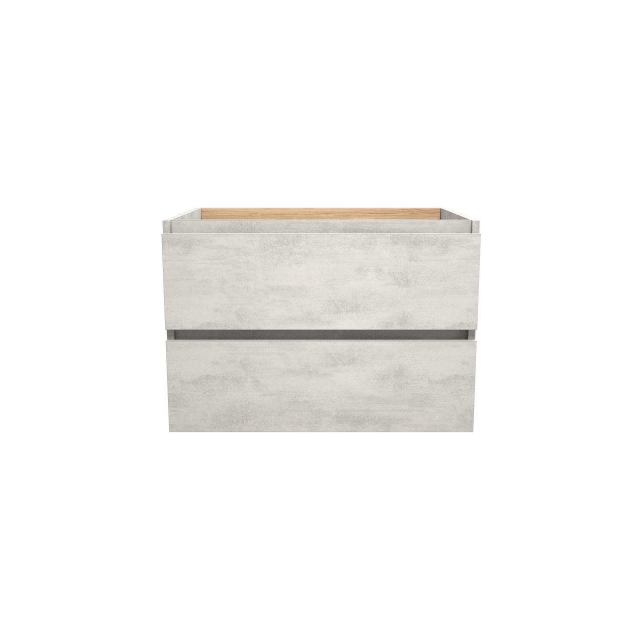 Balmani Lucida zwevende wastafelonderkast 75 x 55 cm beton zilvergrijs 2 lades