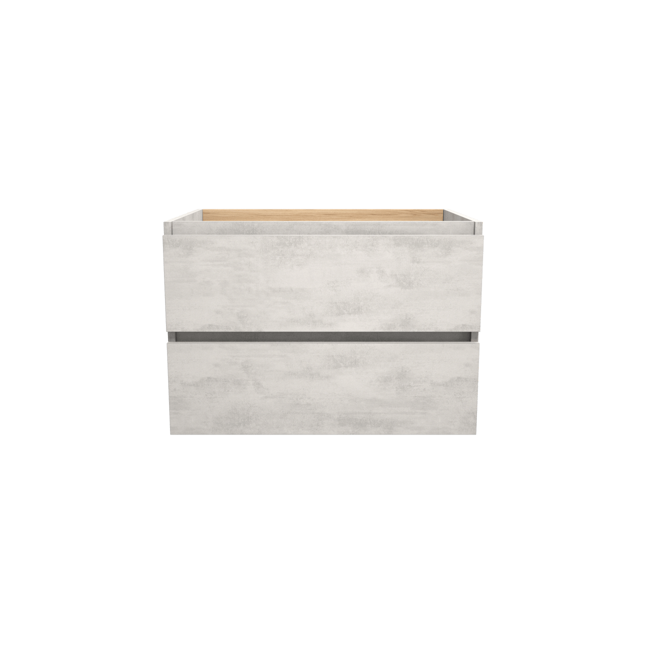 Balmani Lucida zwevende wastafelonderkast 75 x 55 cm beton zilvergrijs 2 lades