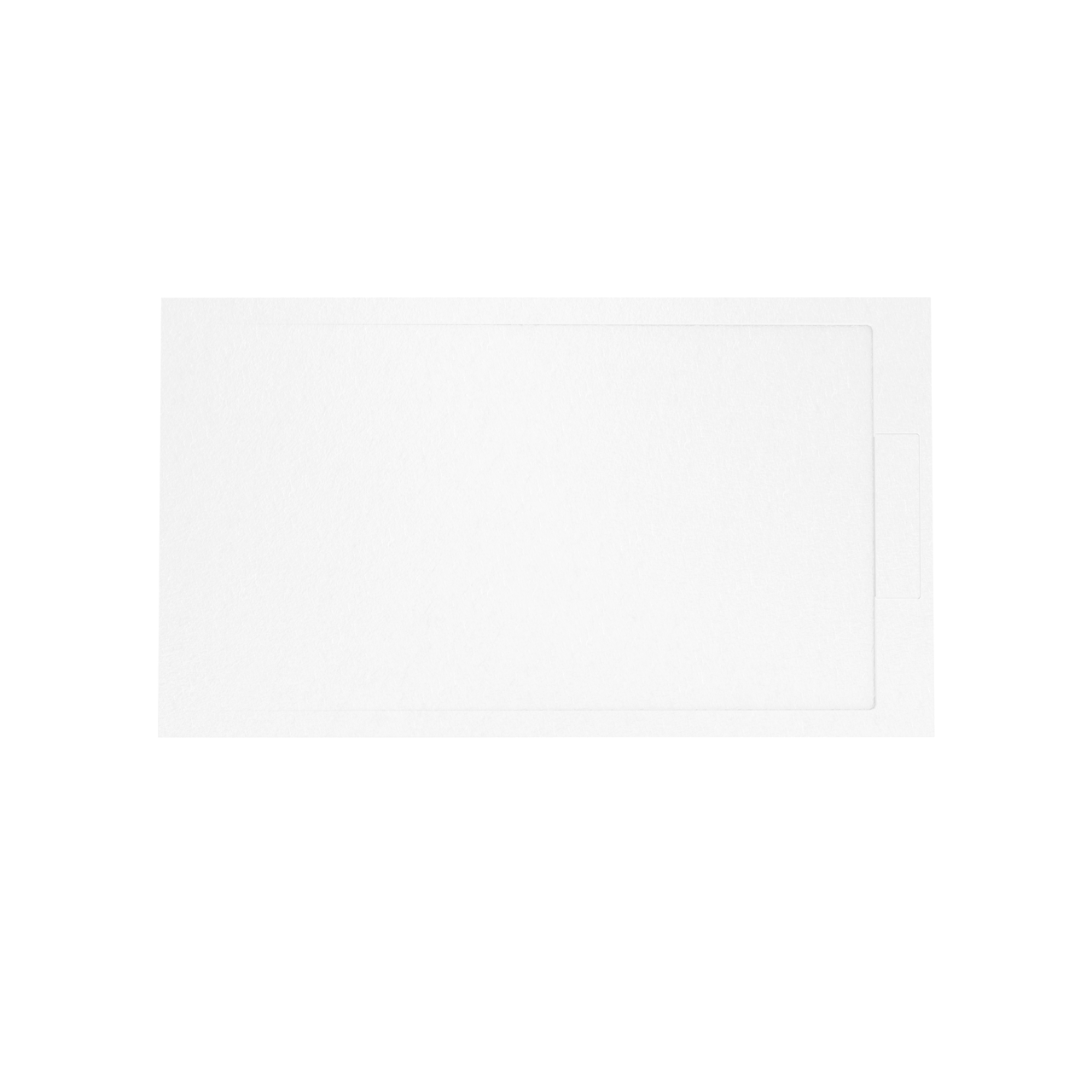 Balmani Indus douchebak 140 x 80 cm composietmarmer mat wit leisteenstructuur