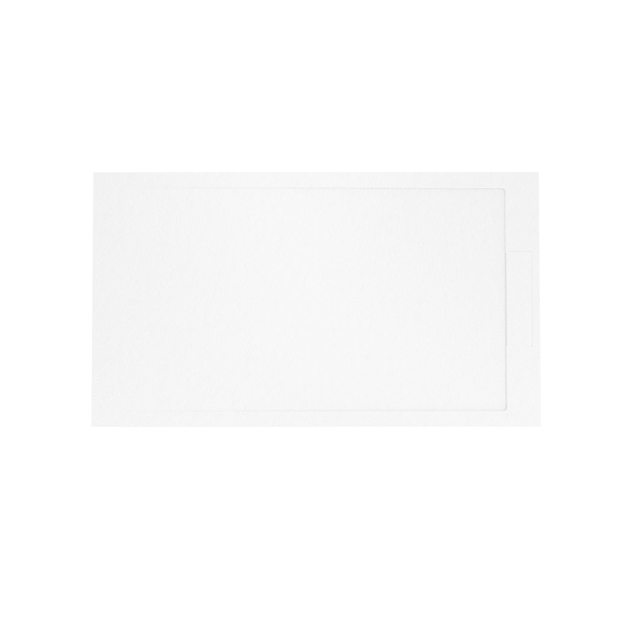 Balmani Indus receveur de douche 140 x 80 cm marbre composite blanc mat texture ardoise